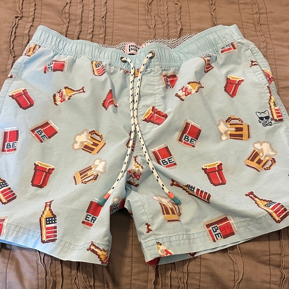 Men's Beer Print Board Shorts - Picture 1 of 5
